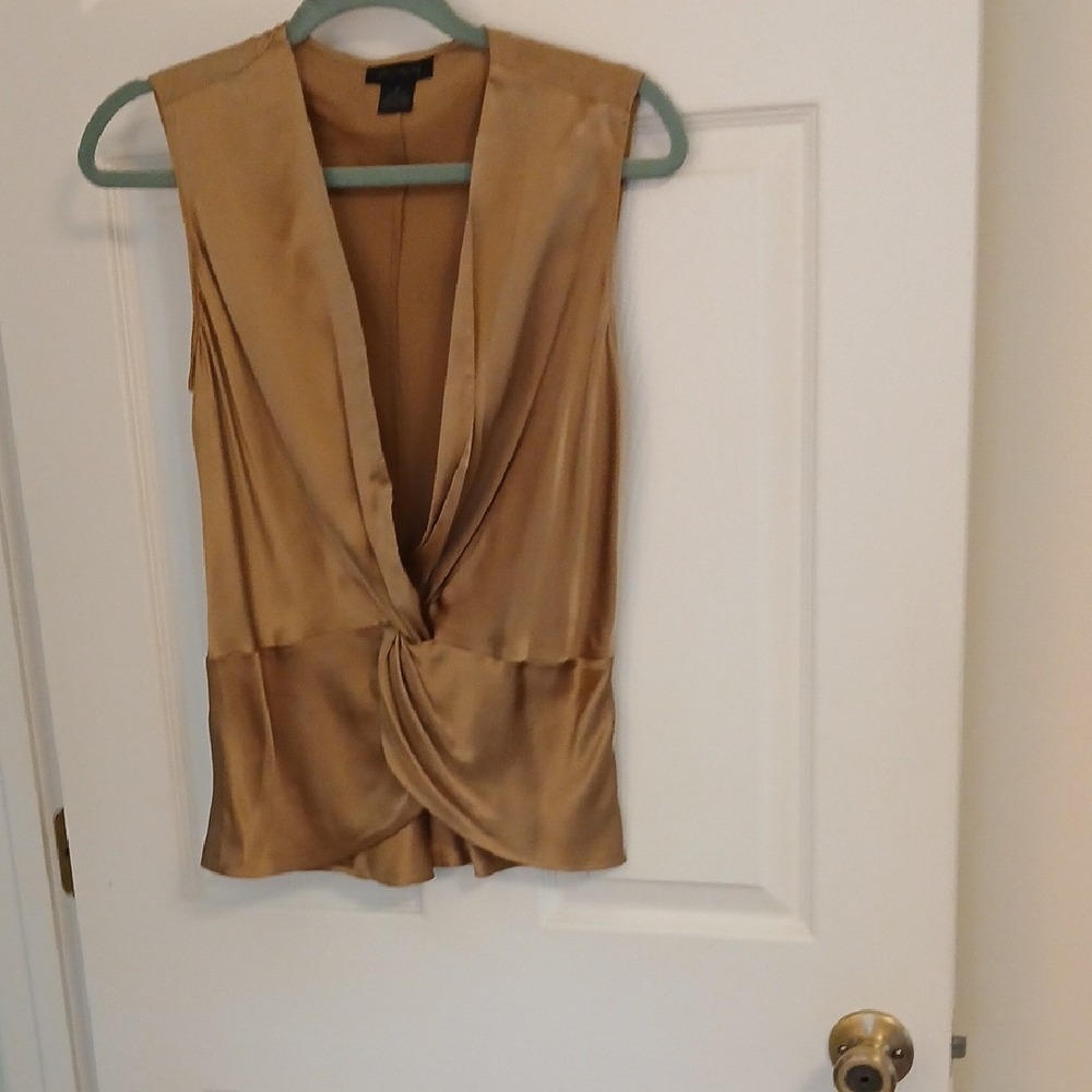 Elegant Gold Sleeveless Top